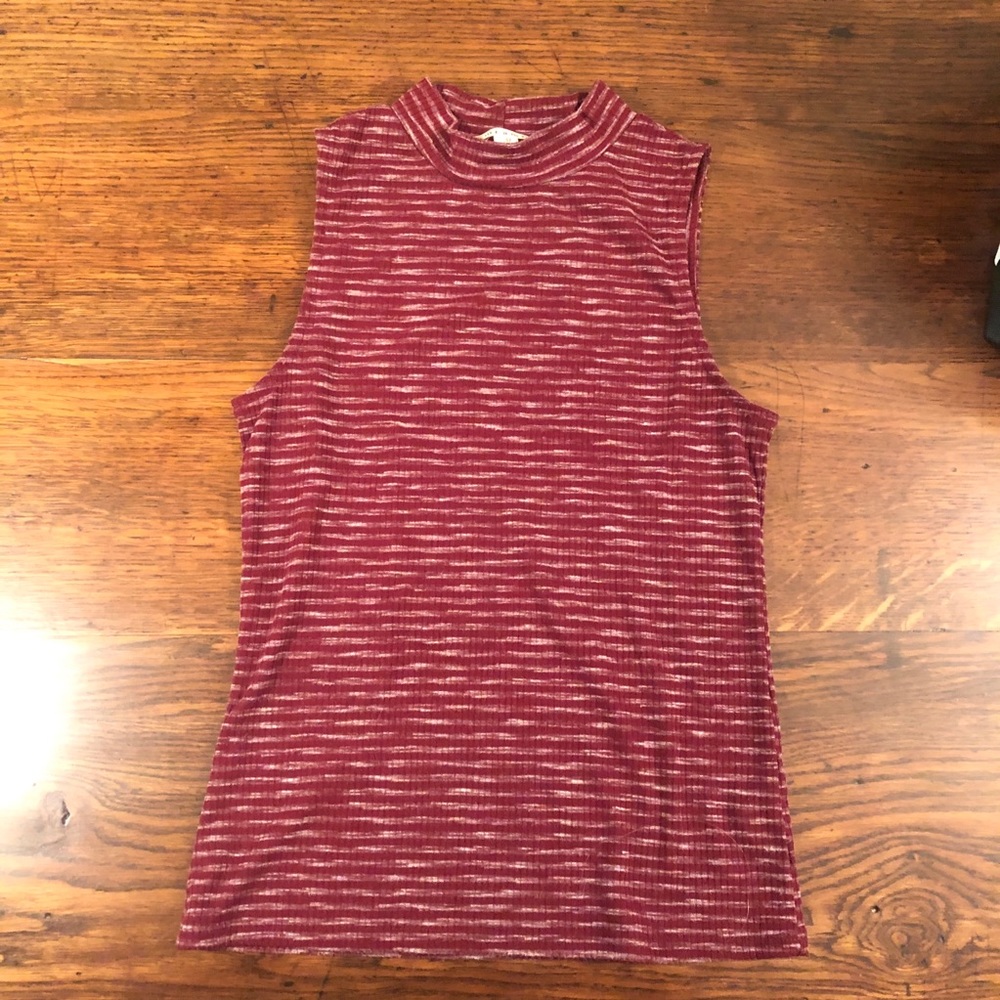 Burgundy Turtleneck Top